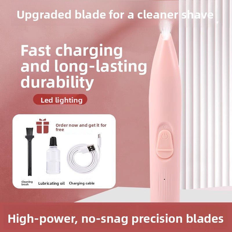 Cordless Dog Grooming Trimmer - Quiet & Low-Vibration
