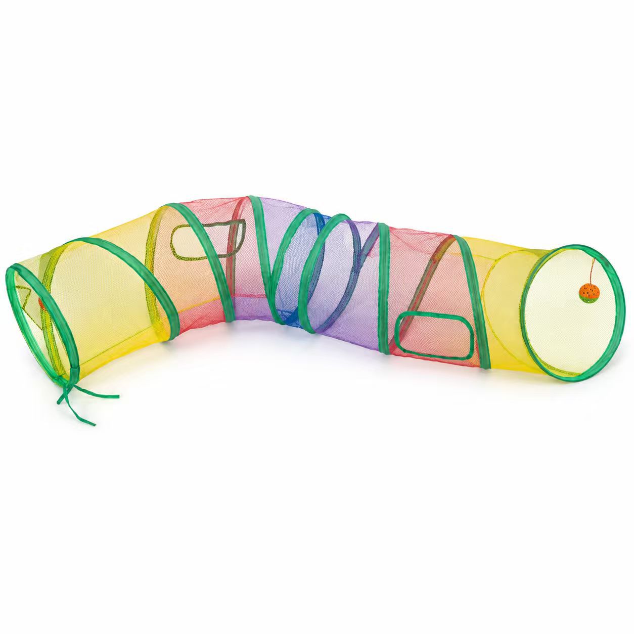 Foldable Cat Tunnel - Crinkly Play Hide with Bell Toy