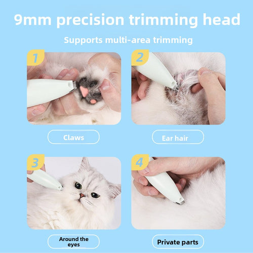 Cordless Dog Grooming Trimmer - Quiet & Low-Vibration