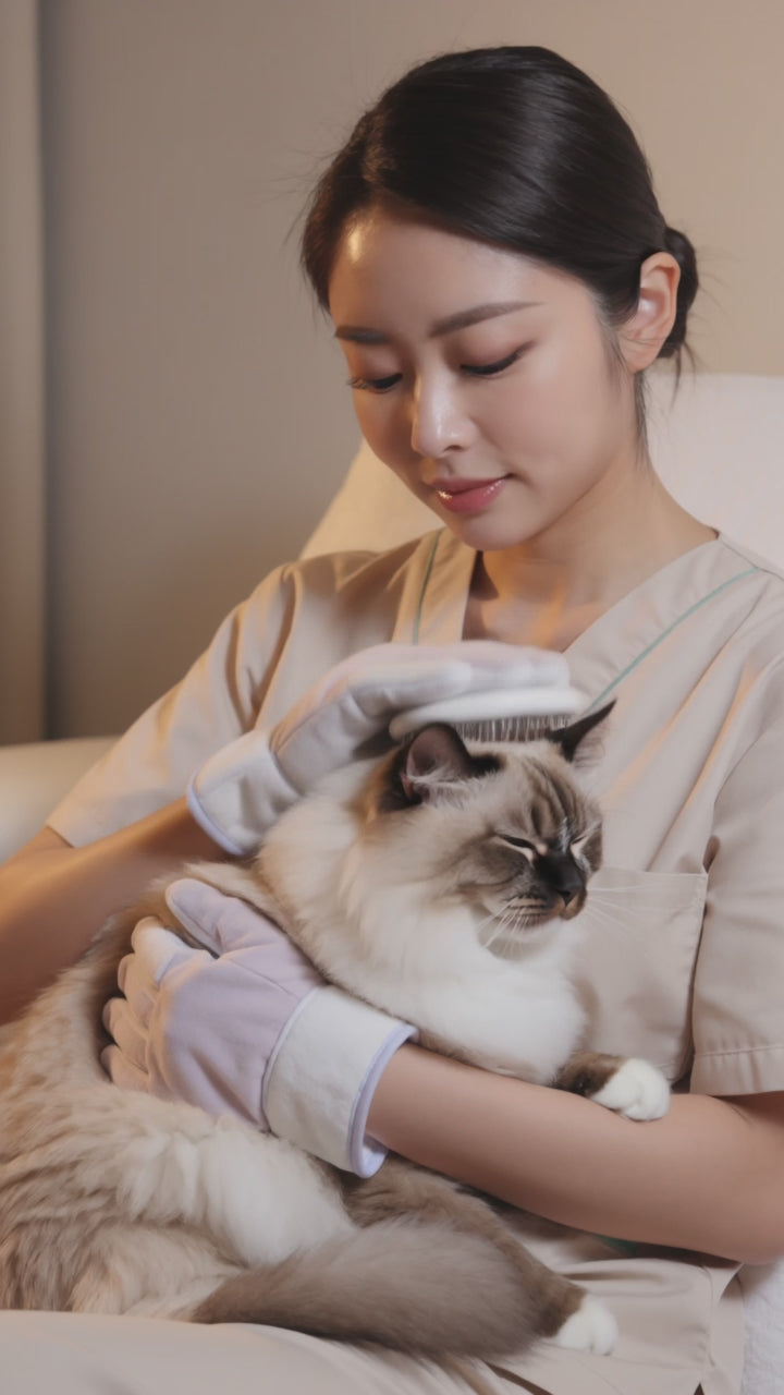 Dog Grooming Gloves with Massage & De-Shedding