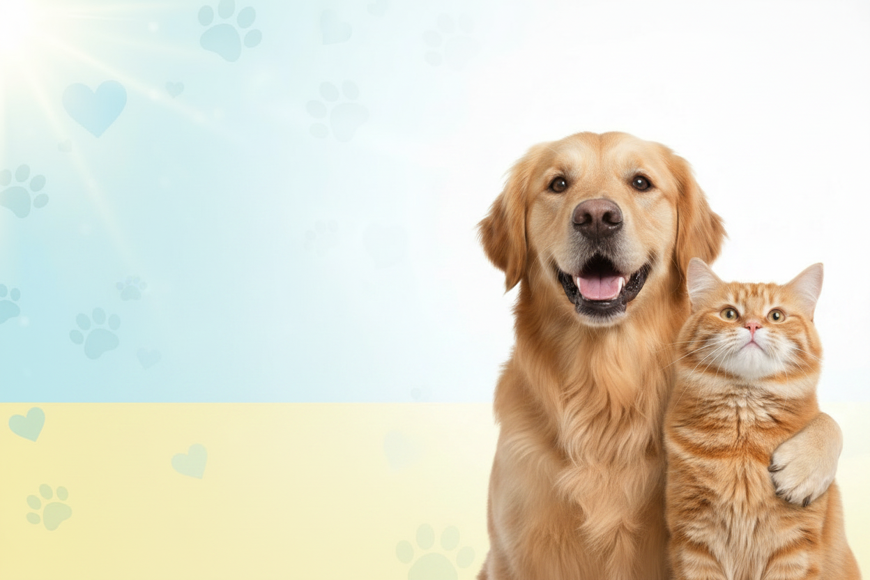 Smiling Dog and Cat - Flipped